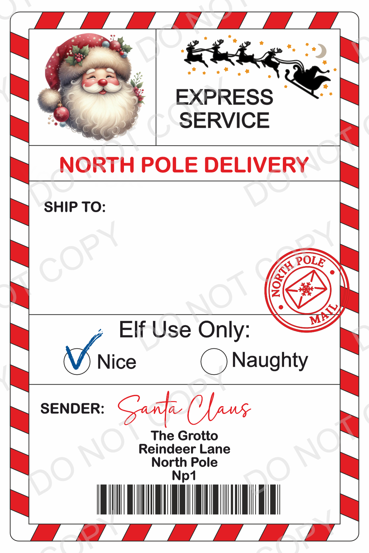 Santa Labels - Digital Download Only