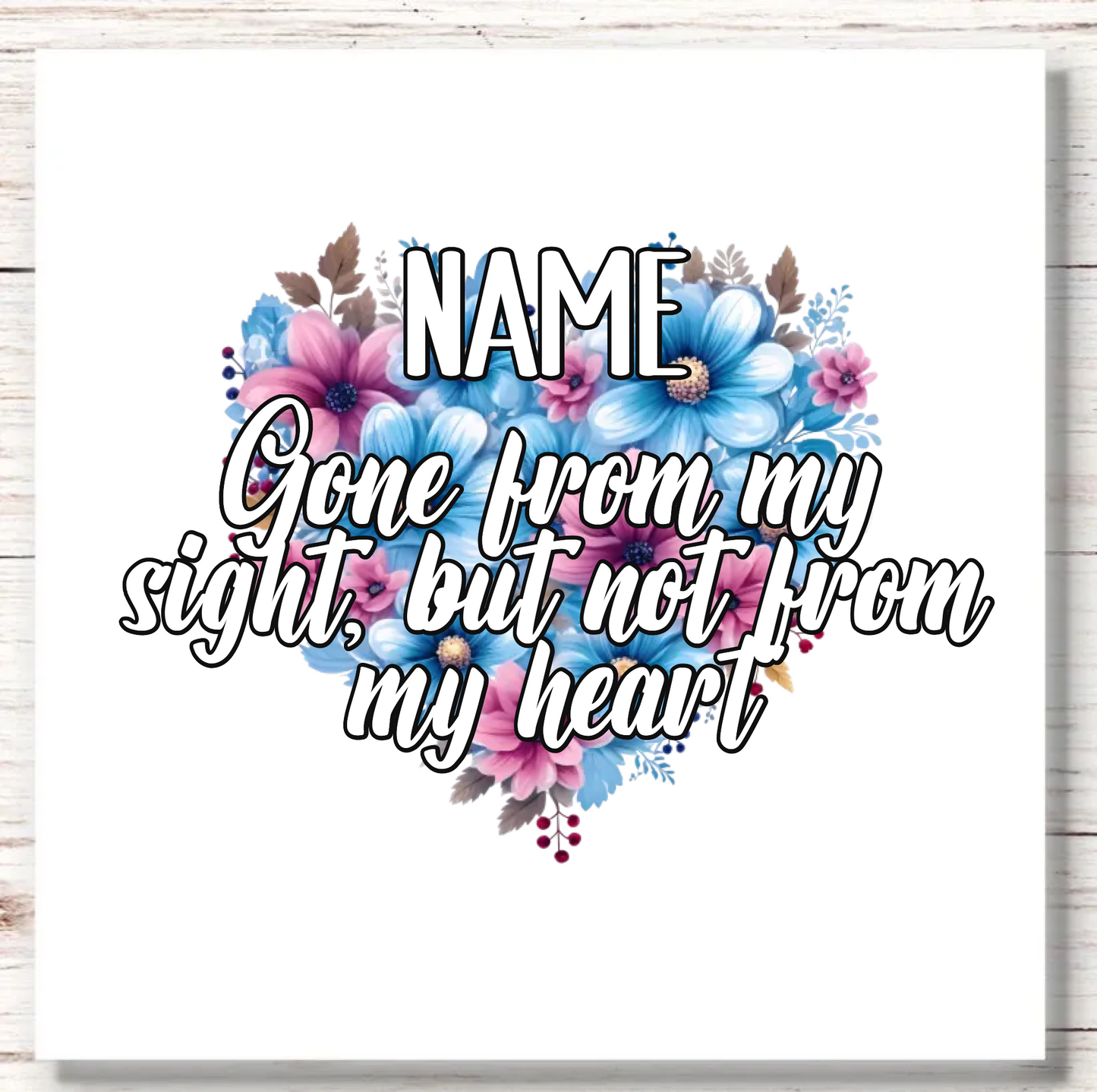 UVDTF Floral Heart Decal