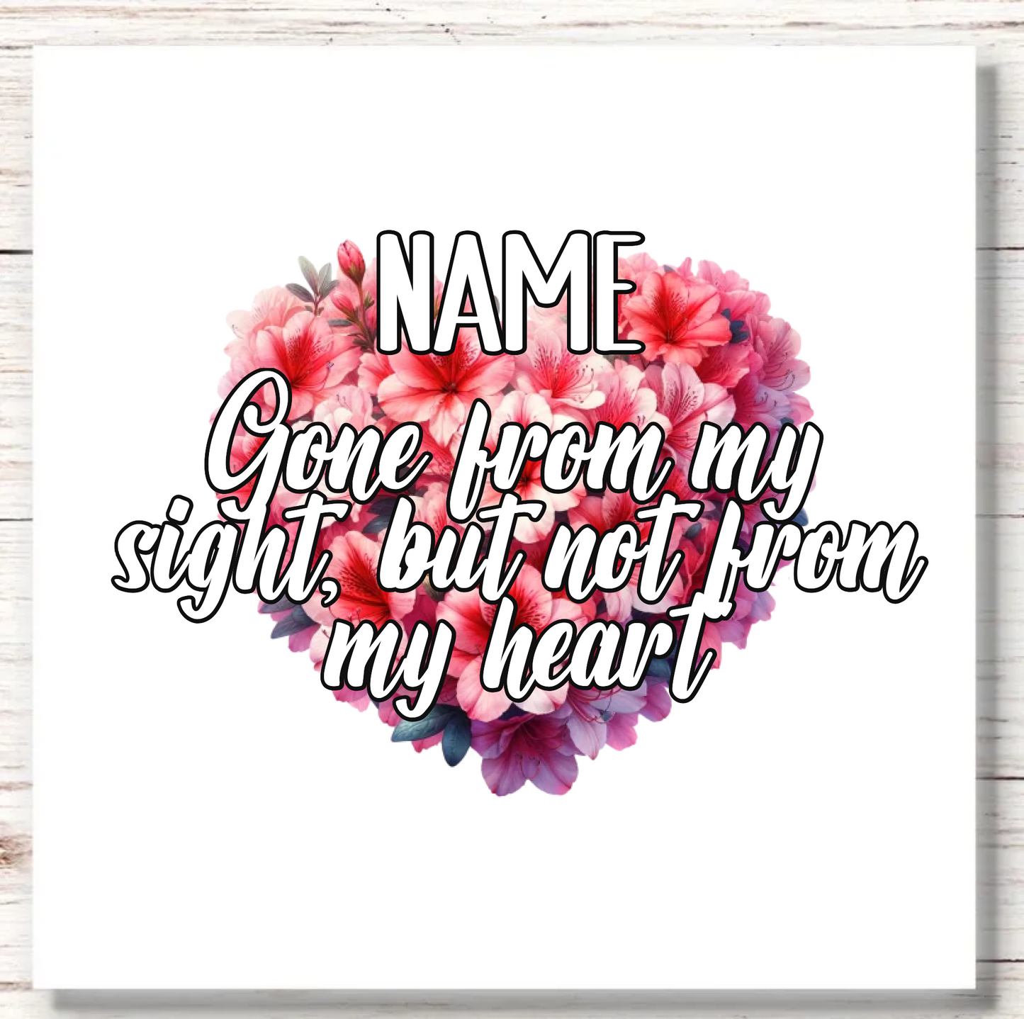 UVDTF Floral Heart Decal