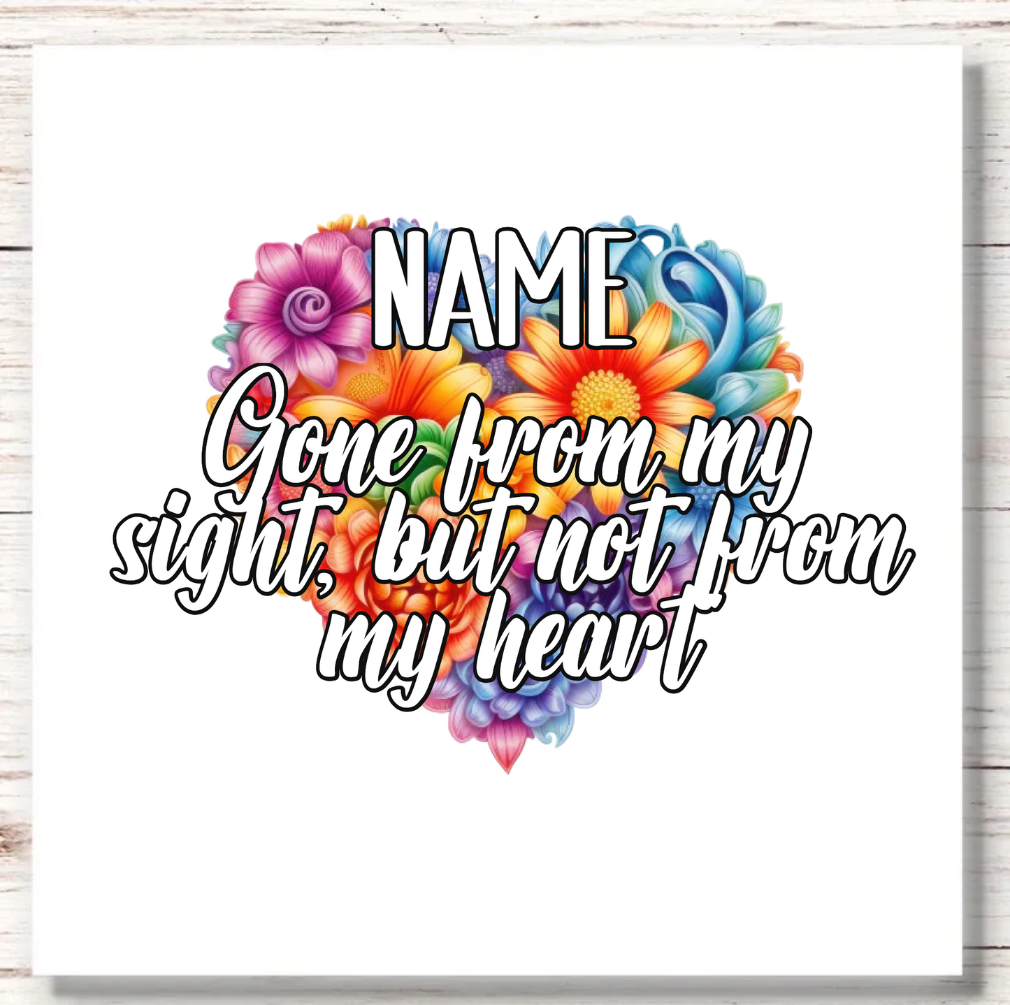 UVDTF Floral Heart Decal