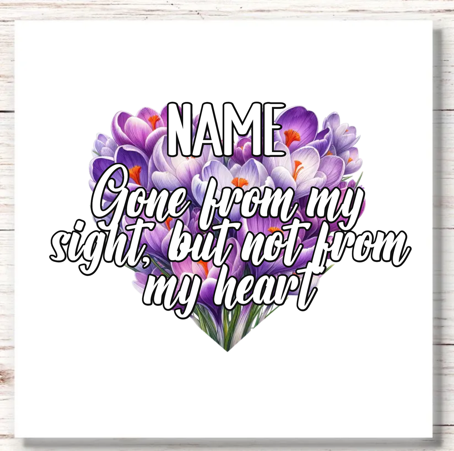 UVDTF Floral Heart Decal