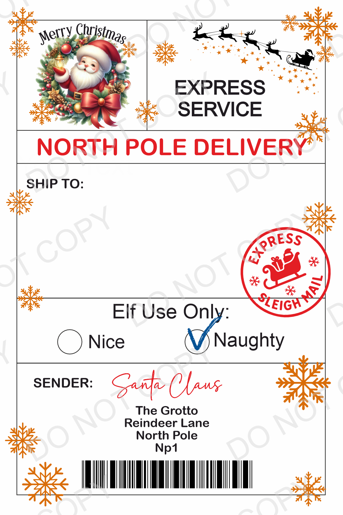 Santa Labels - Digital Download Only