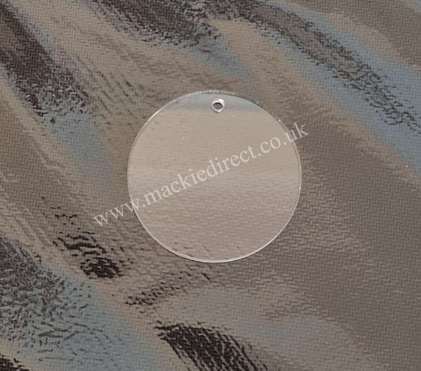 Acrylic 50mm Round Keyring - Mackie Direct