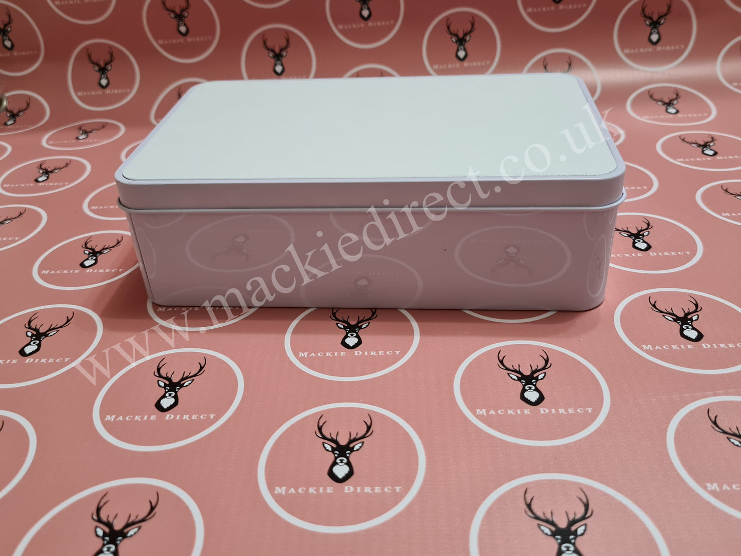 Practice/Seconds White Rectangle Tin with Sublimation Panel