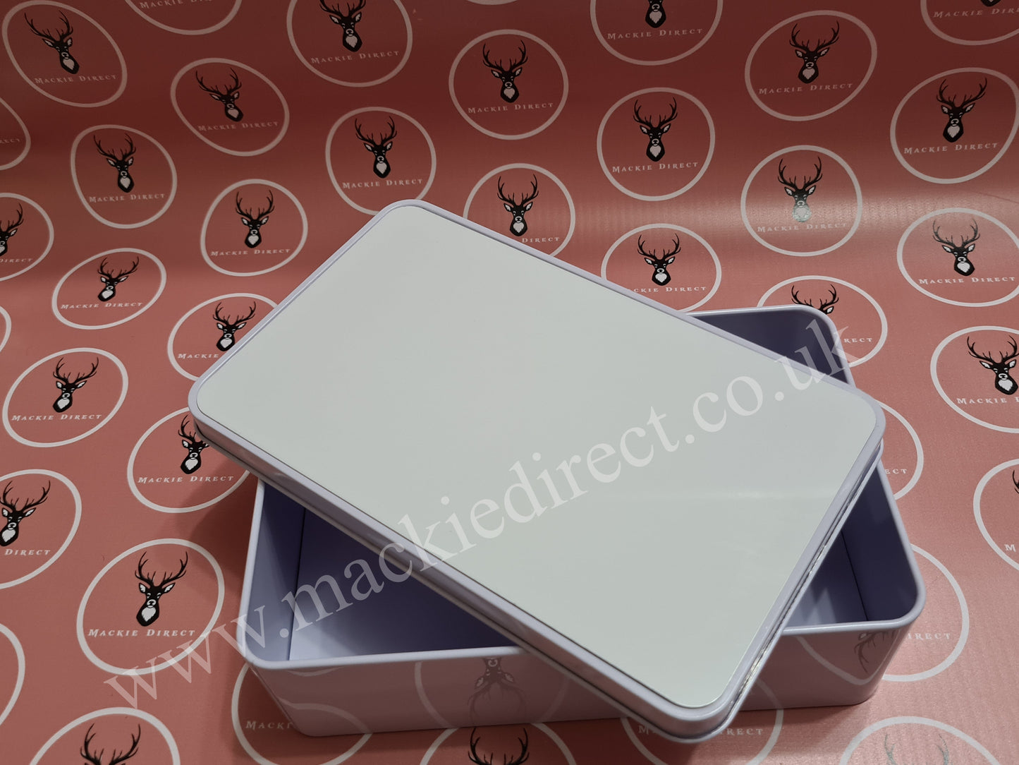 Practice/Seconds White Rectangle Tin with Sublimation Panel