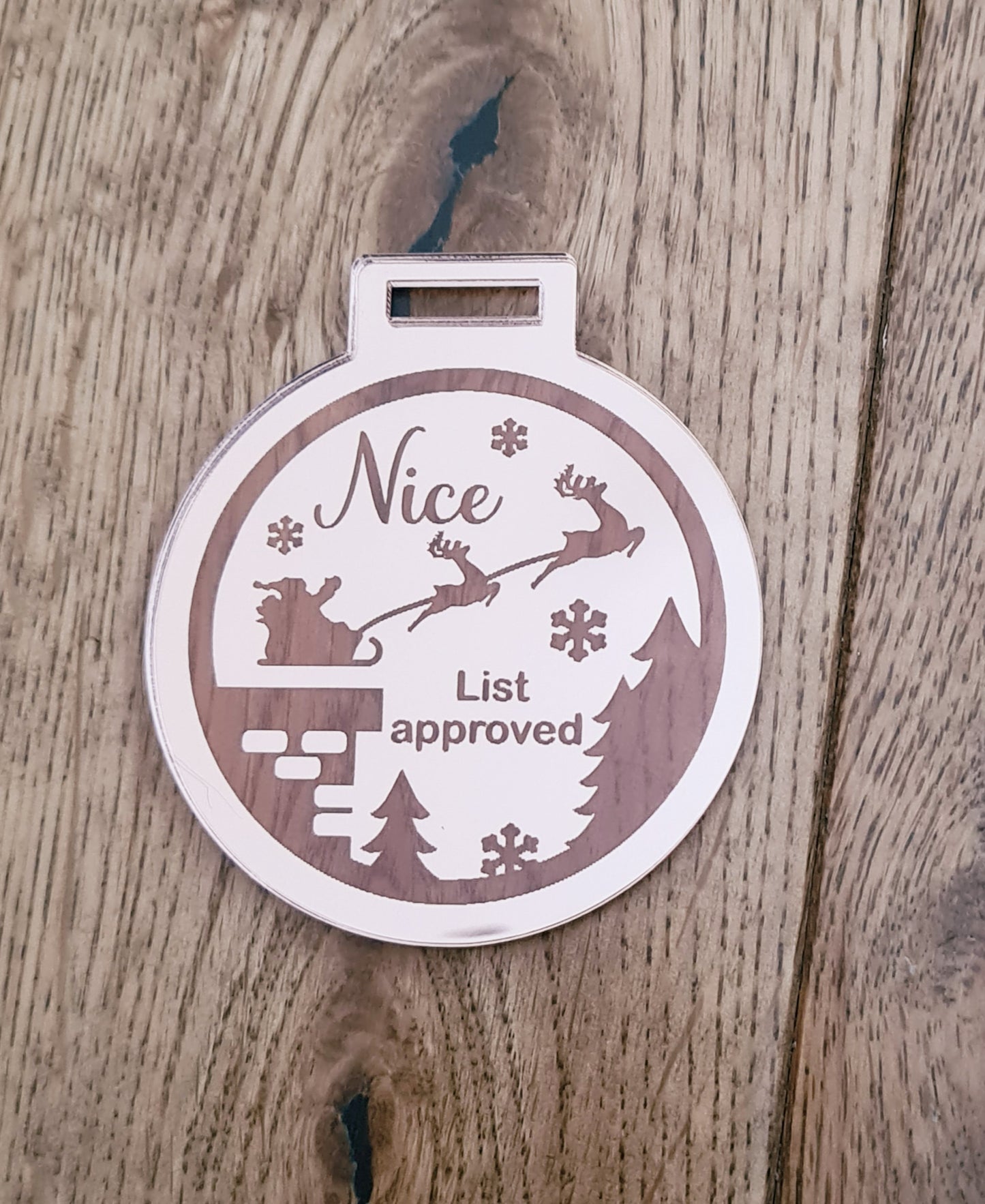 Acrylic Nice List Medal