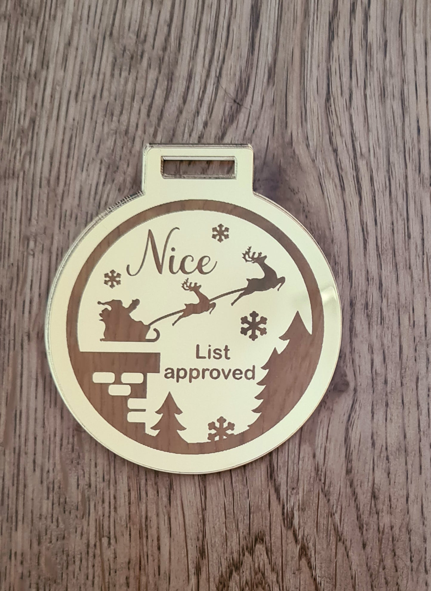 Acrylic Nice List Medal