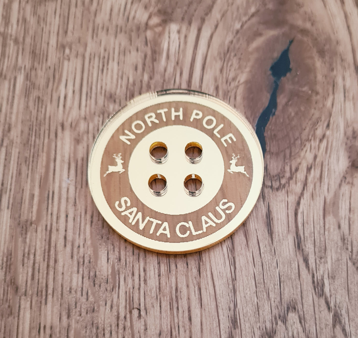 Santa Lost Button