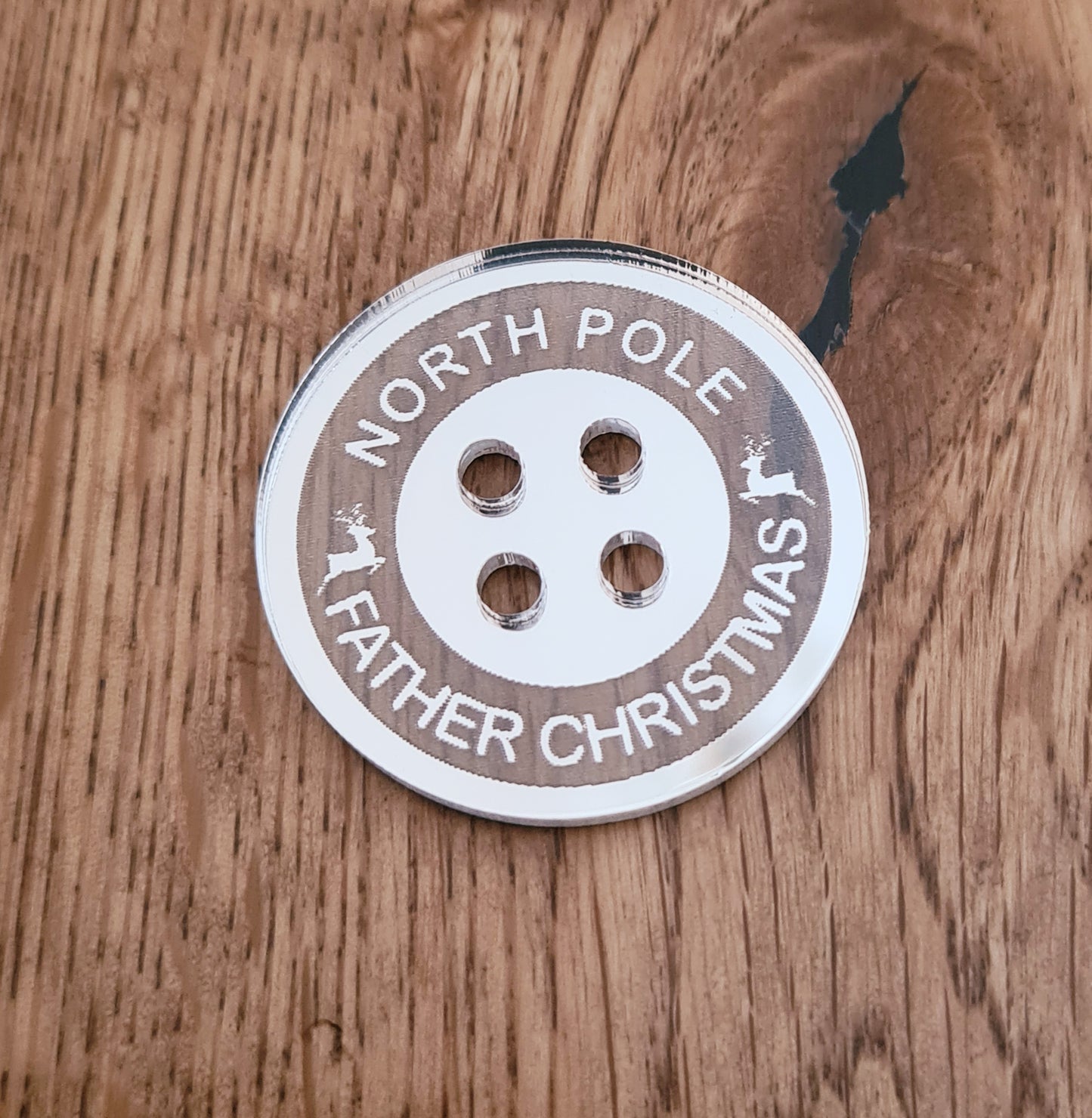 Santa Lost Button