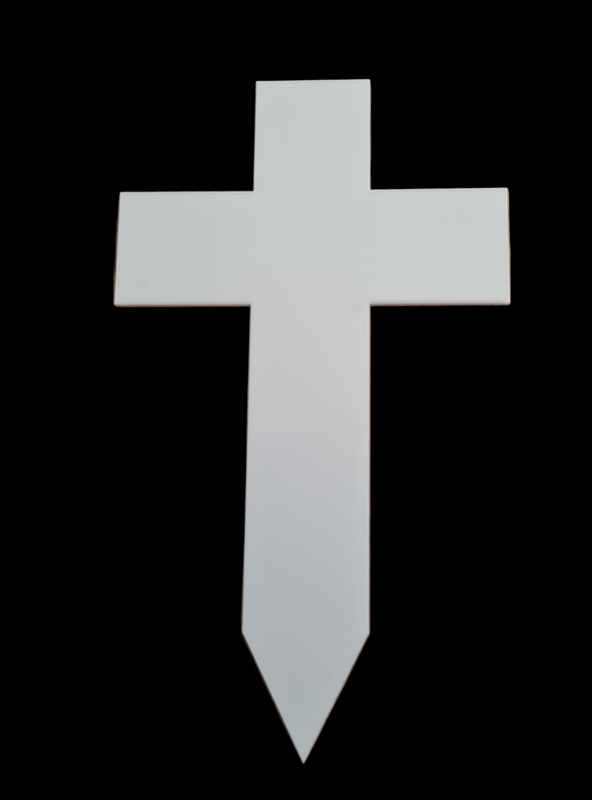 Acrylic Cross gravemarker - Mackie Direct