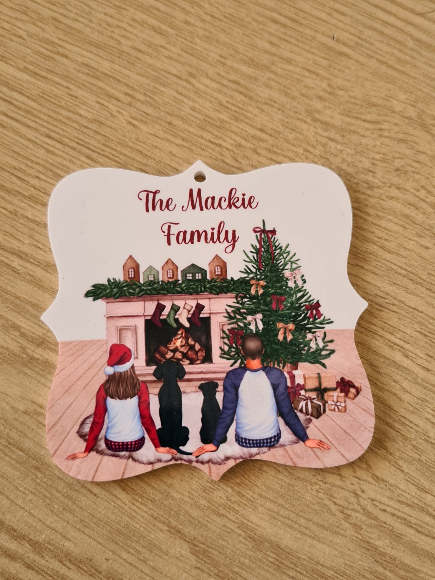 Sublimation HPP (polymer) Fancy Square Bauble Christmas Tree Decoration