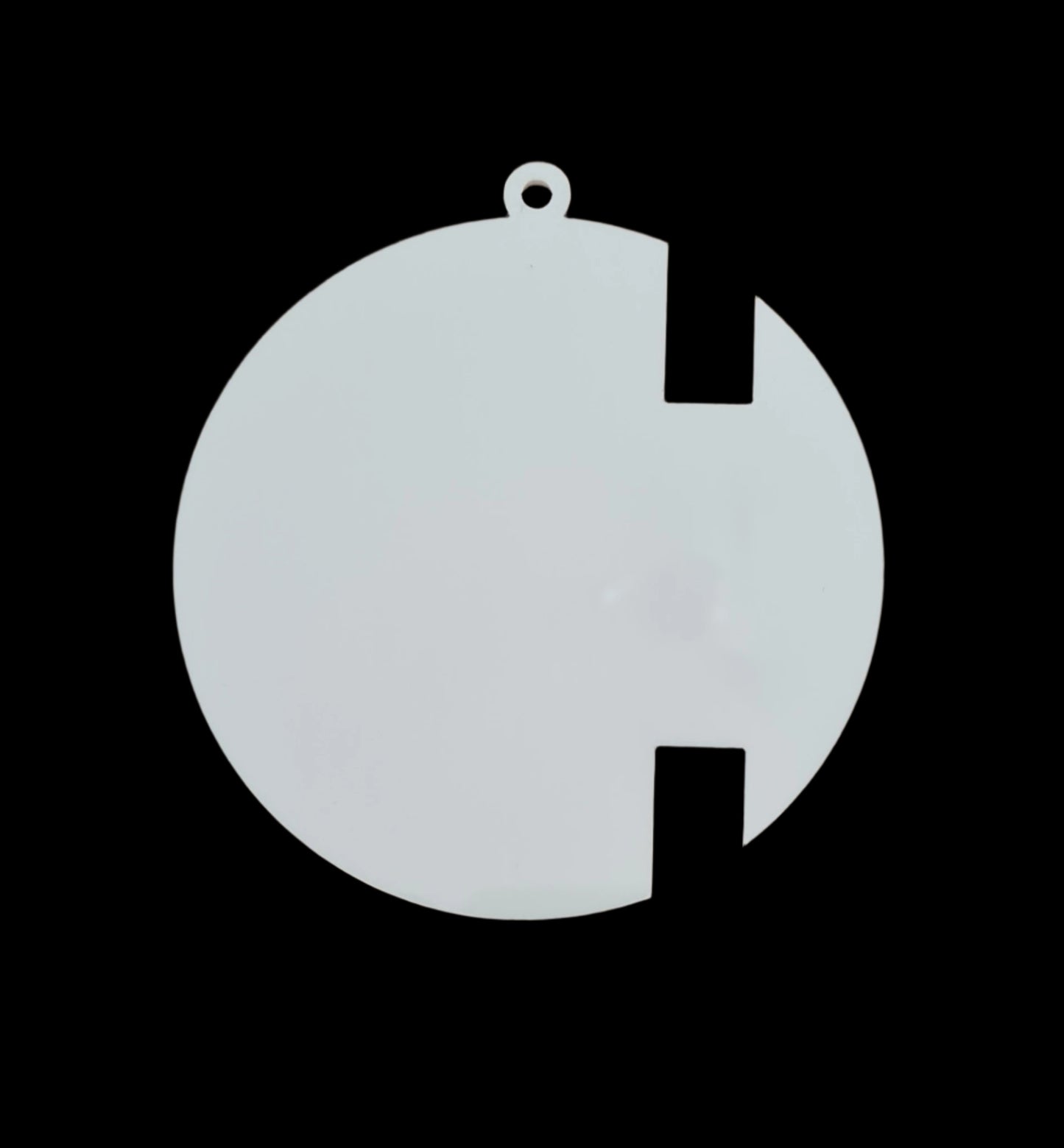 Acrylic Ribbon Bauble Tree Decoration (side ribbon)-Mackie Direct