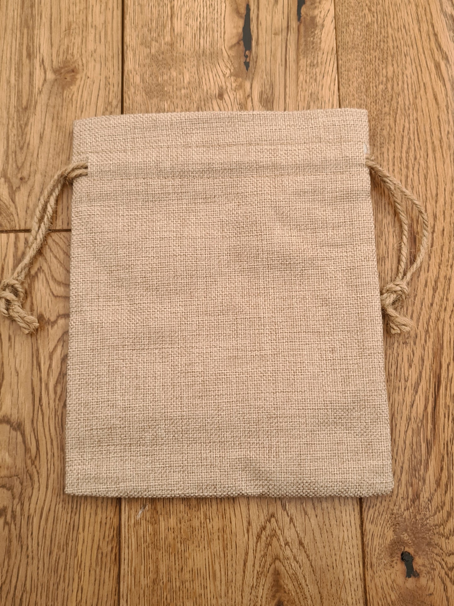 Faux Burlap Drawstring Bag - Mackie Direct