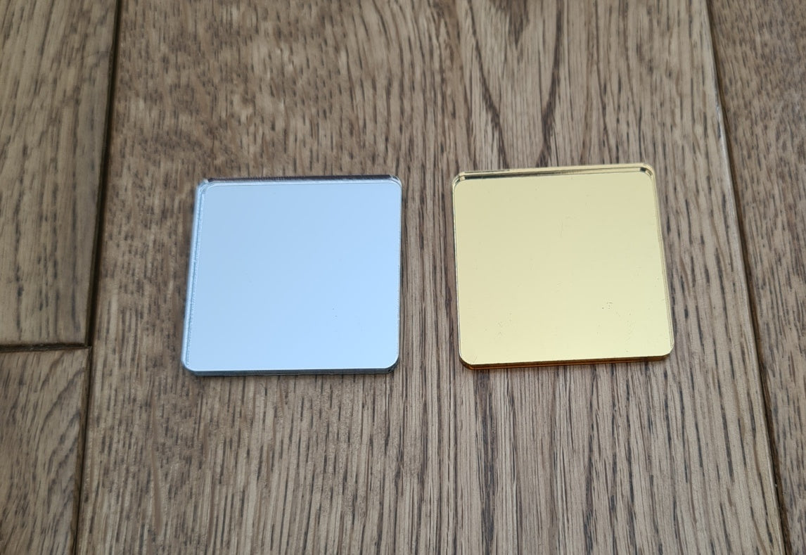 Acrylic Fathers Day Medal (Star), Mirror Acrylic
