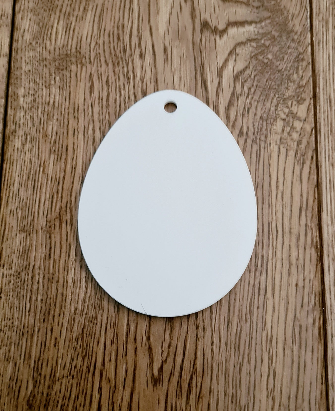 Acrylic Easter Egg Shaped Tag - Mackie Direct