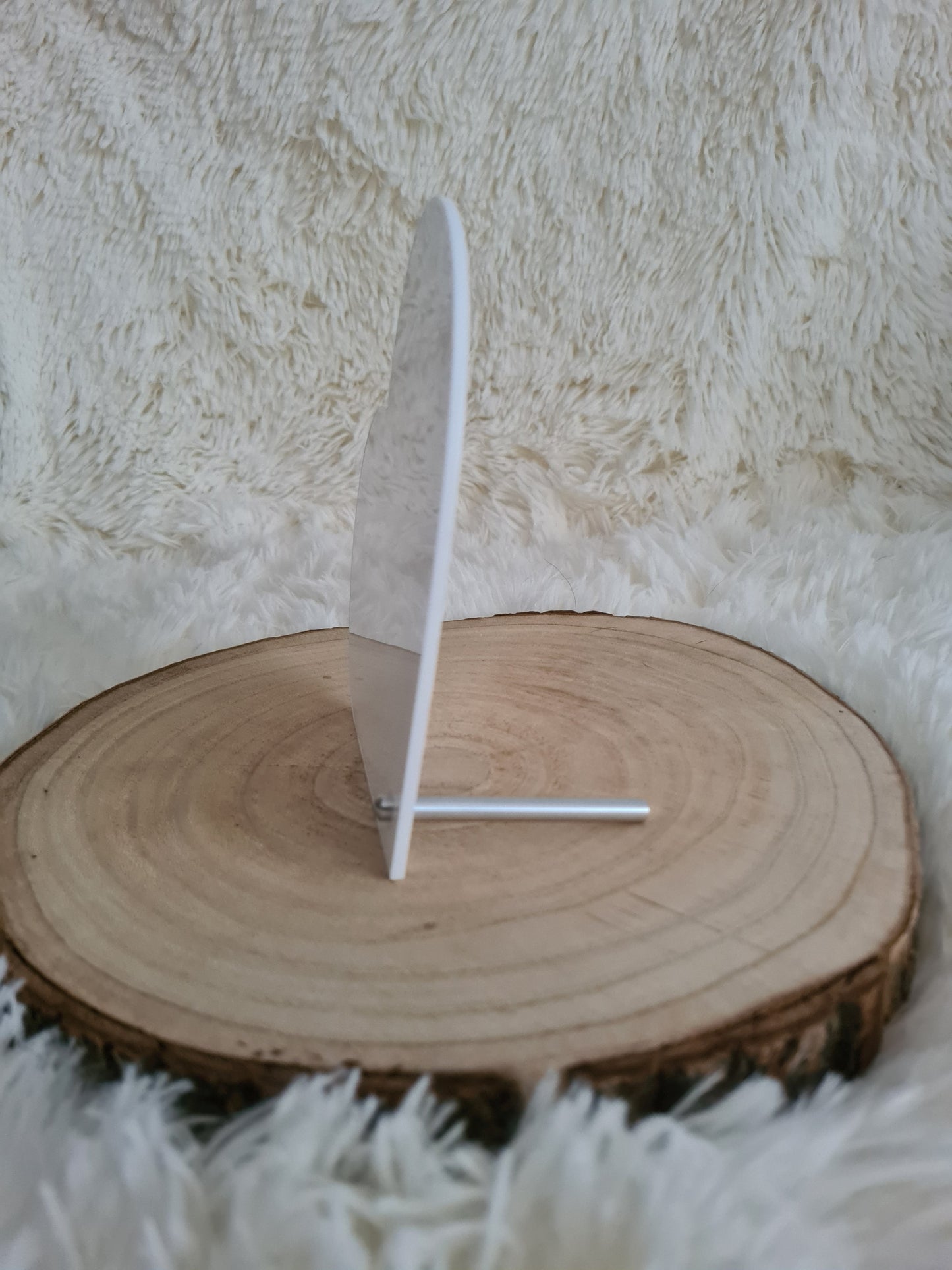 Acrylic Heart Shaped with Pin Stand