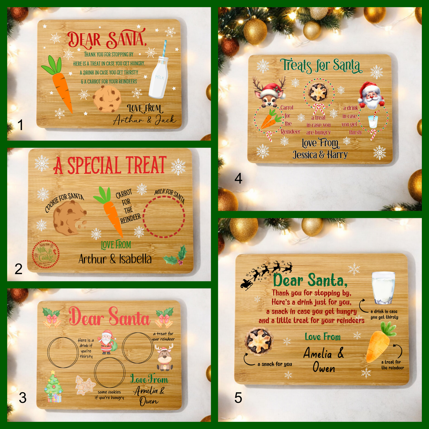 UV Printed Santa Treat Board - Fully Personalised