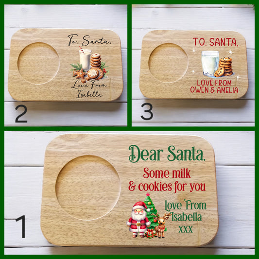 UV Printed Santa Milk & Cookies Board - Fully Personalised - Mackie Direct