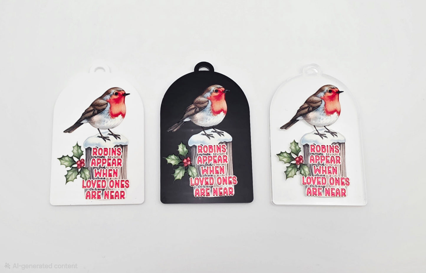 Red Foil UVDTF Red Robin Memorial Decal