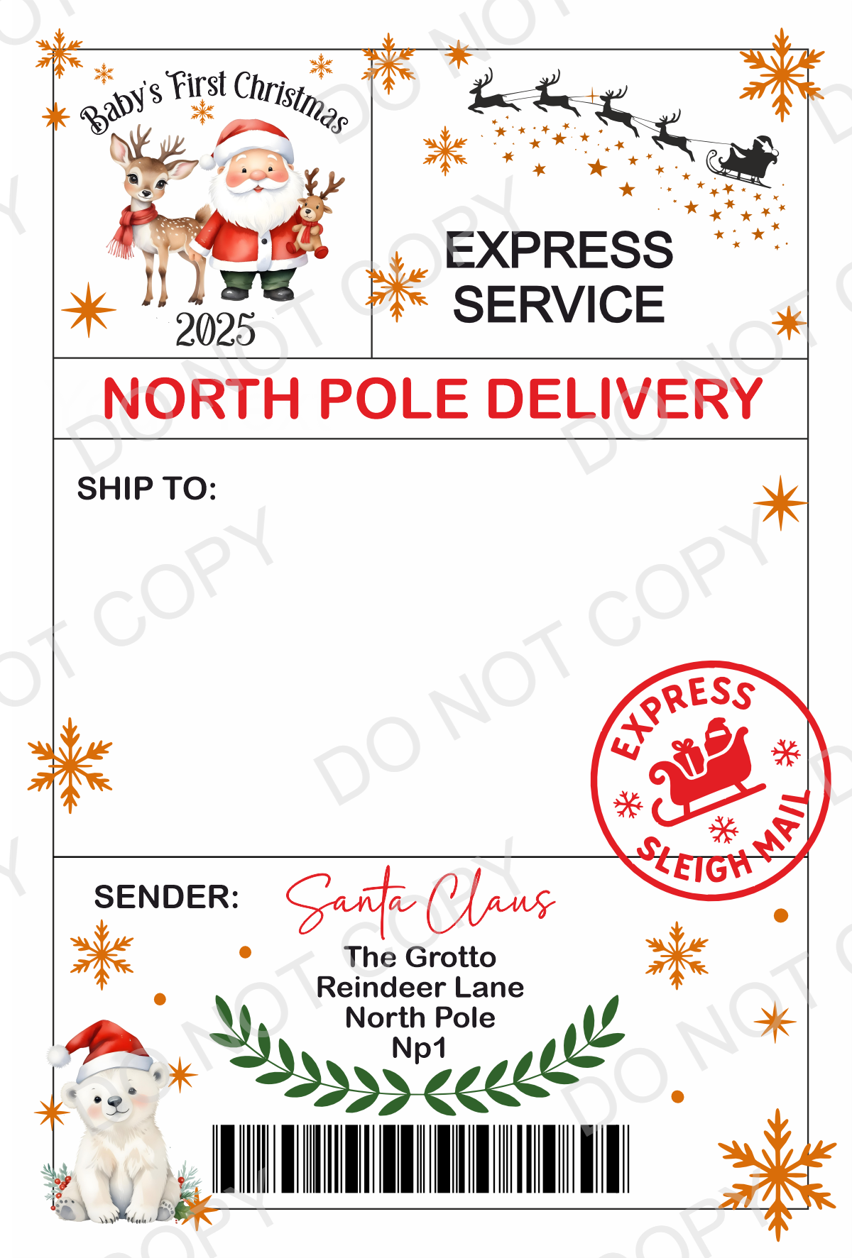 Santa Labels - Digital Download Only