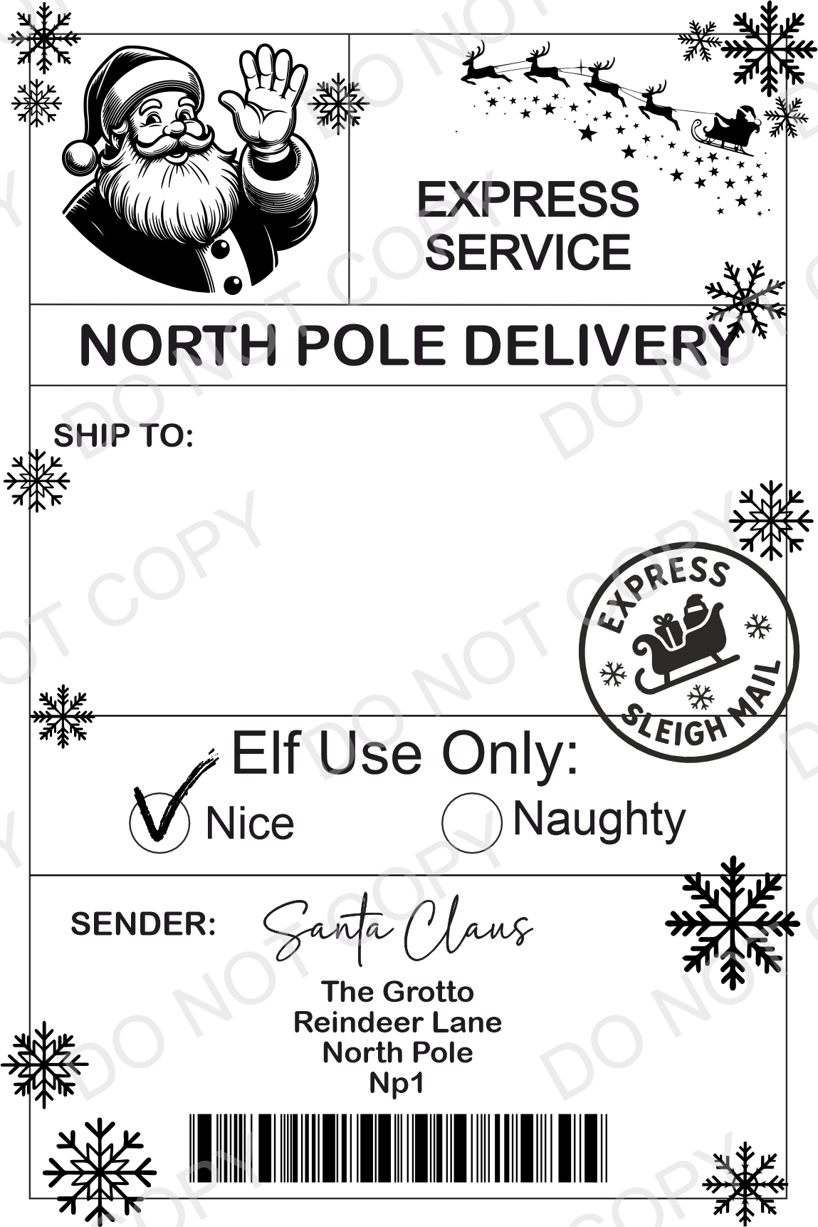 Santa Labels - Digital Download Only