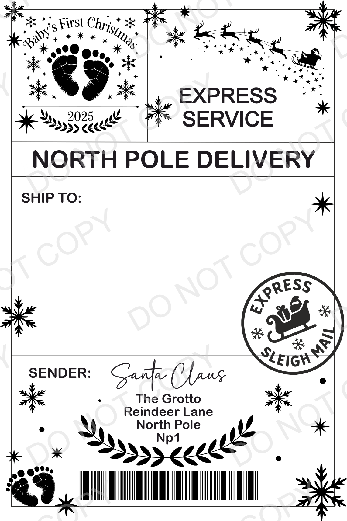 Santa Labels - Digital Download Only