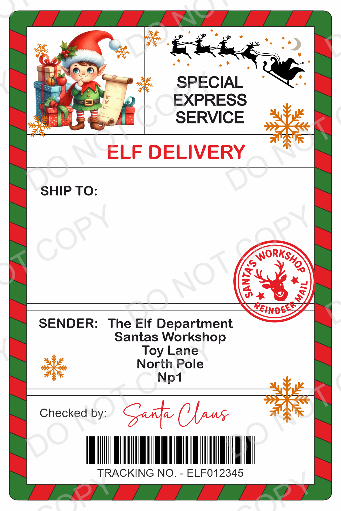 Santa Labels - Digital Download Only