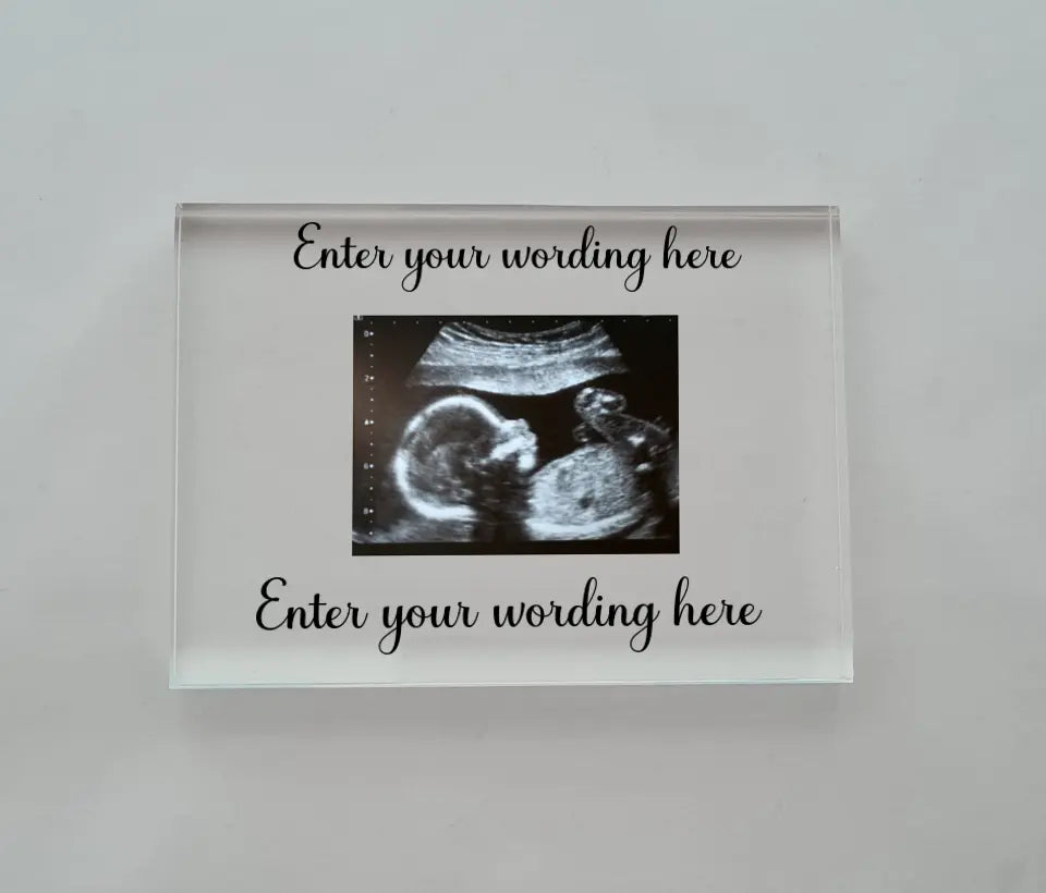UV Printed Baby Scan Acrylic Block