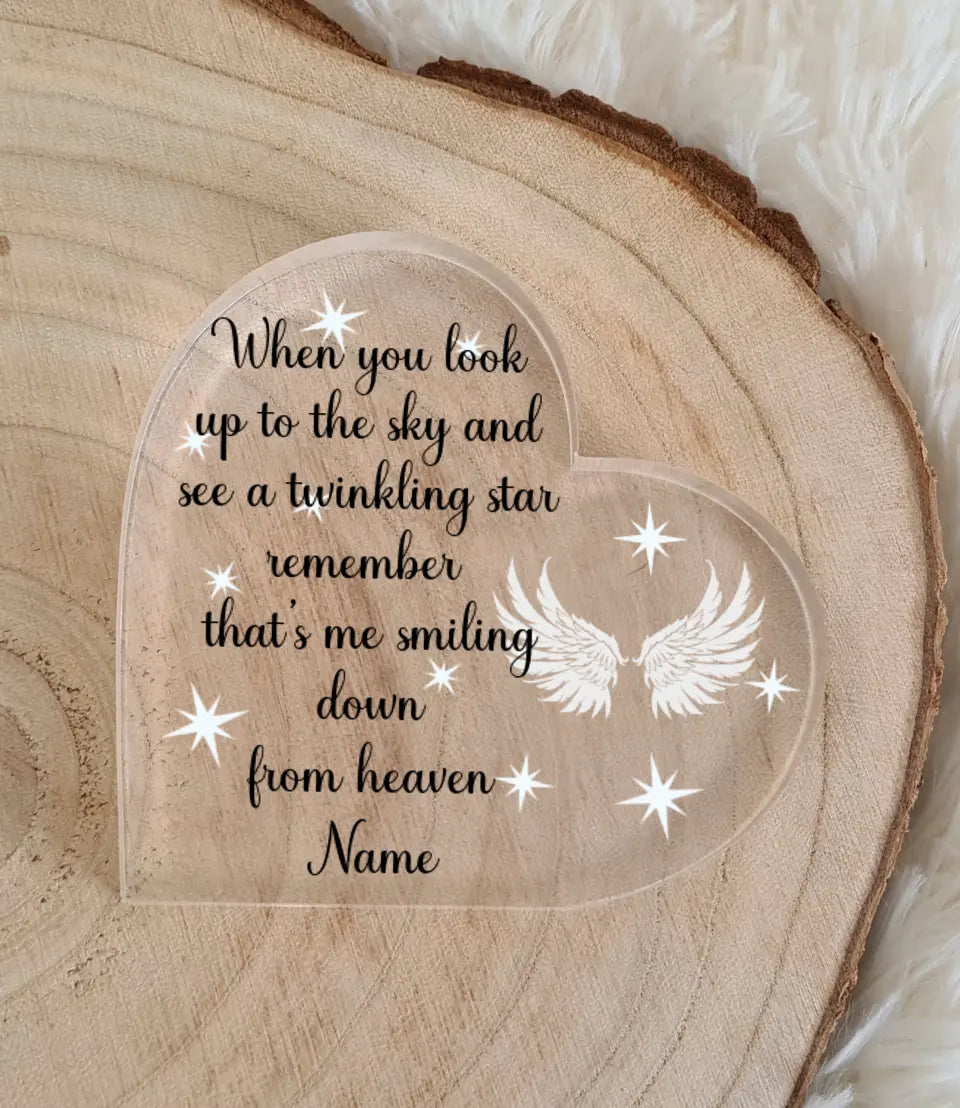 UV Printed Memorial Freestanding Heart