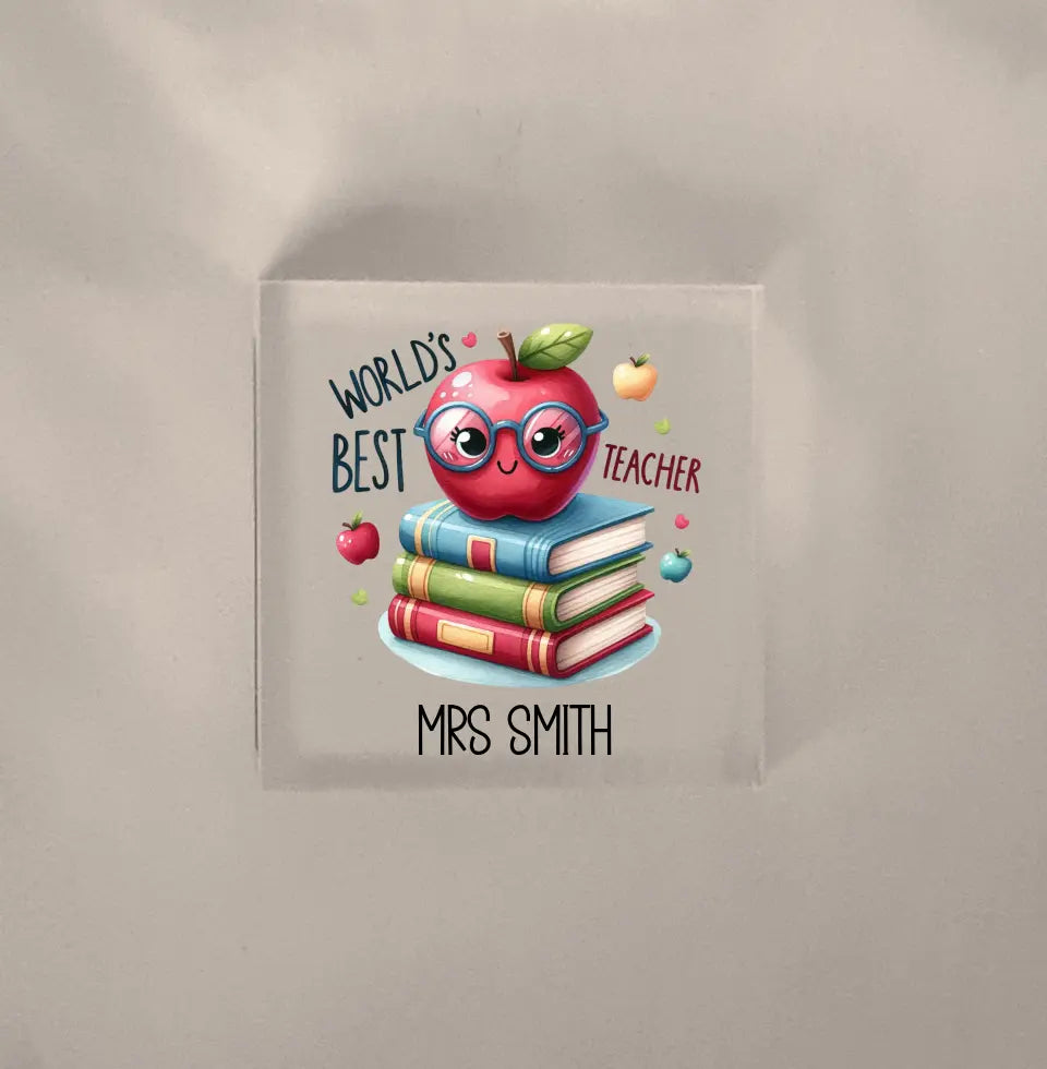 UV Printed Best Teacher Acrylic Block