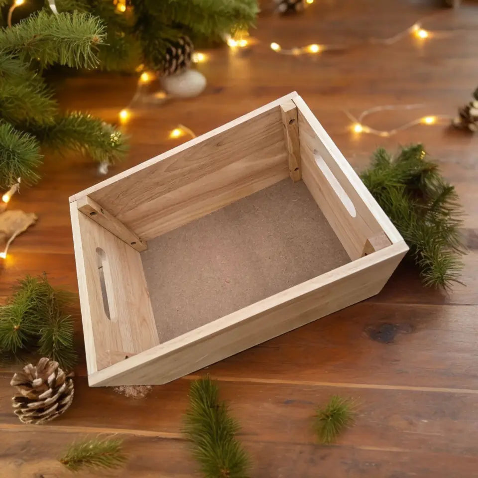 UV Printed Christmas Crate - Design 1