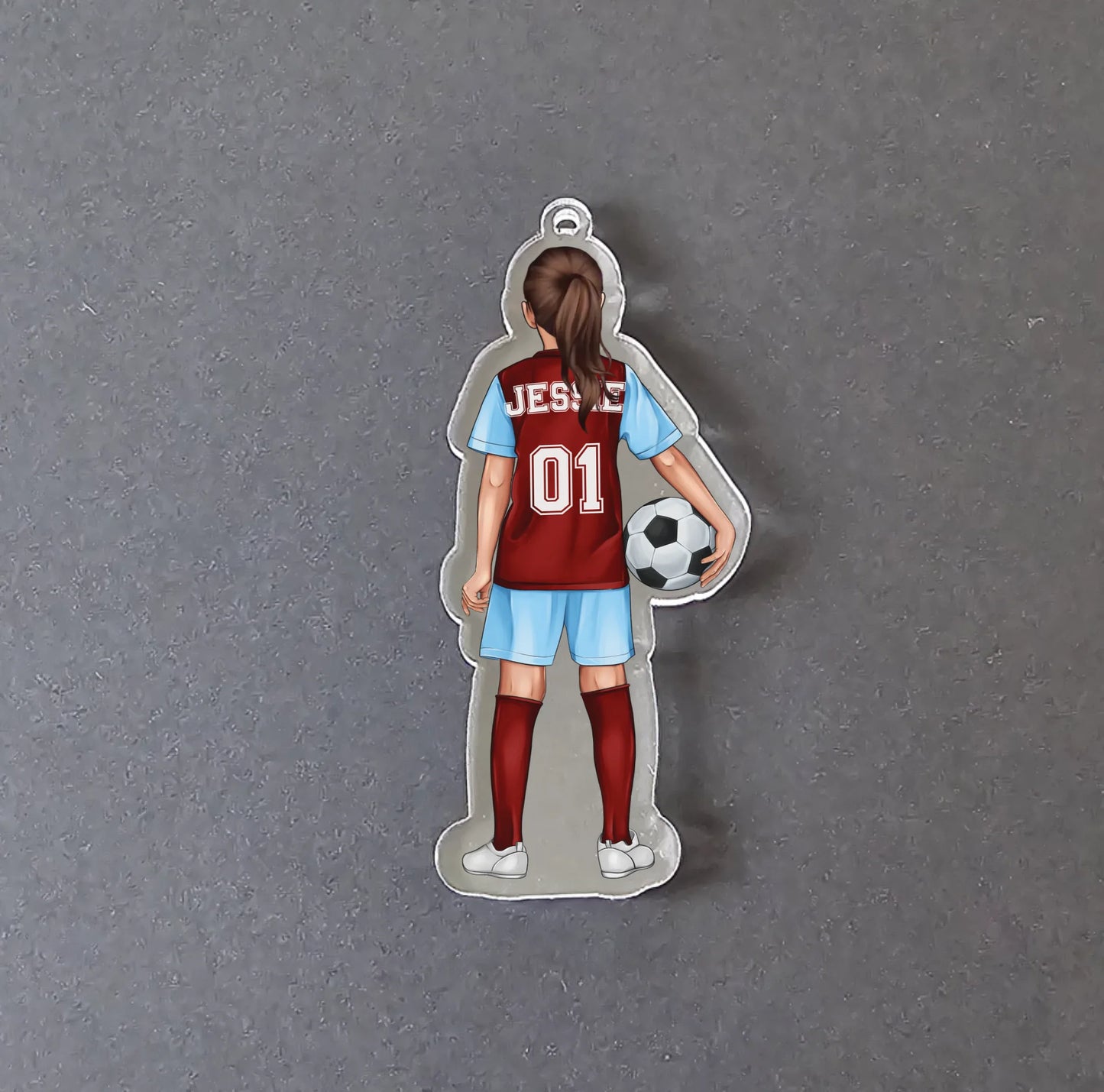 UV Printed Single Child Football Car Hanger