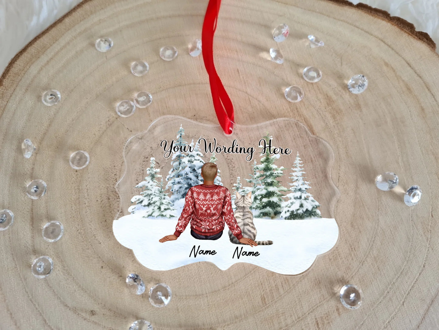 UV Printed Cat Bauble