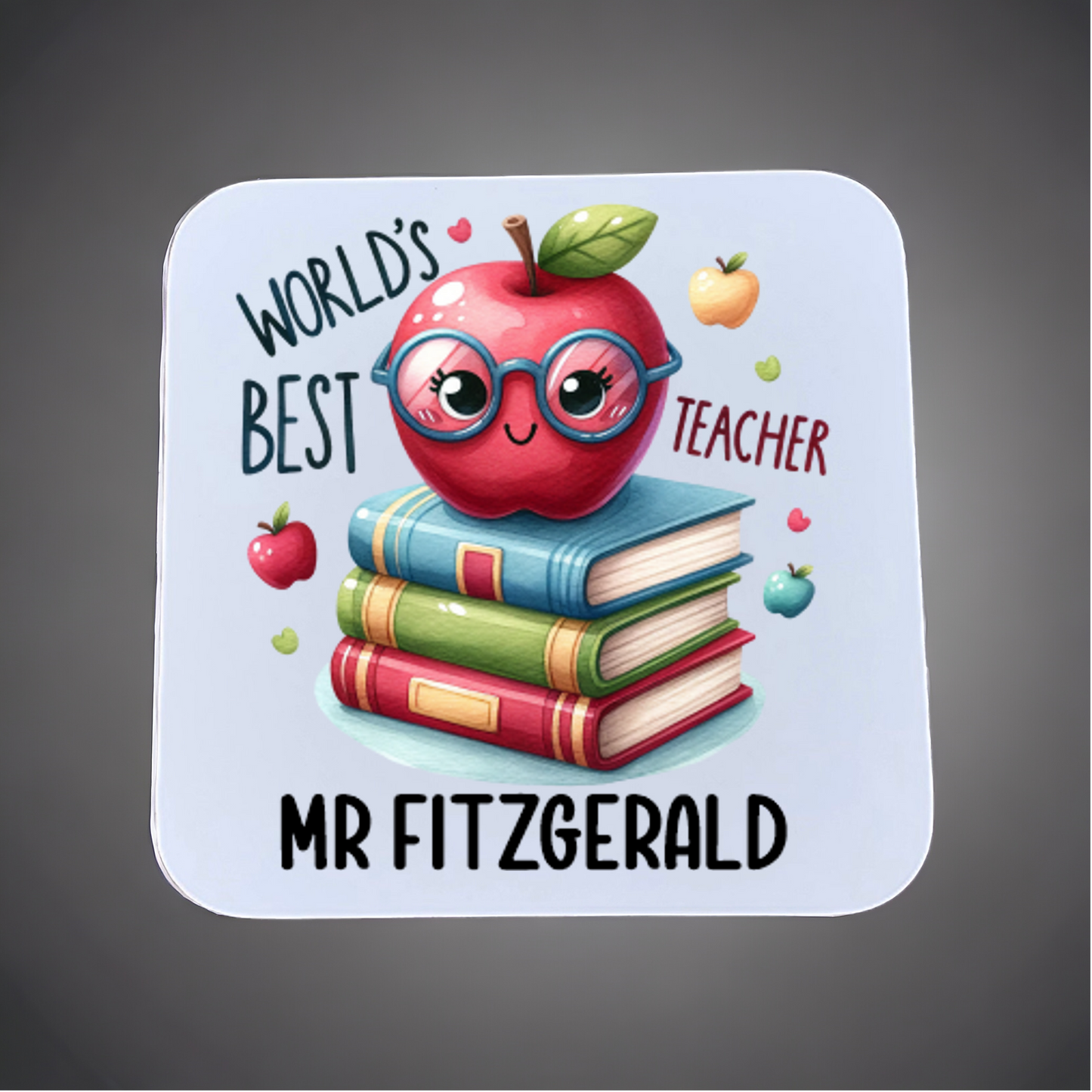 Teacher Apple Coaster Sublimation Print - Mackie Direct