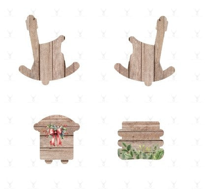 Heart Double Chair Stand Design 1 - Digital Download only