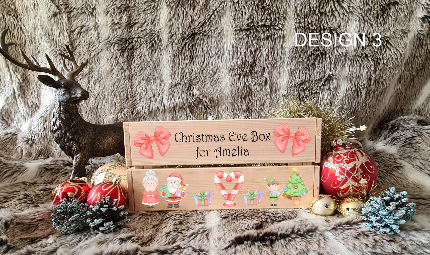 UV Printed Christmas Wooden Crate - Fully Personalised