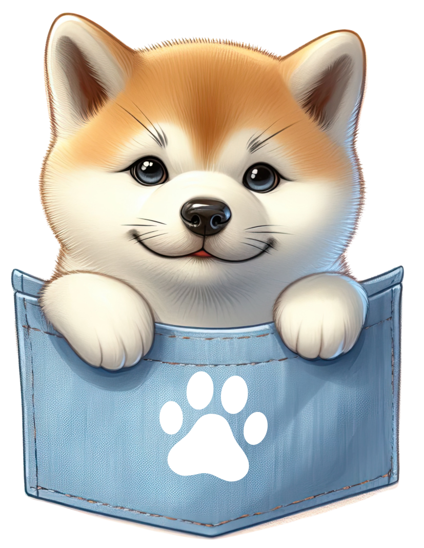DTF Dog in a Pocket Transfer