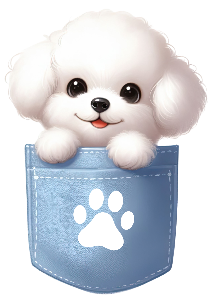DTF Dog in a Pocket Transfer