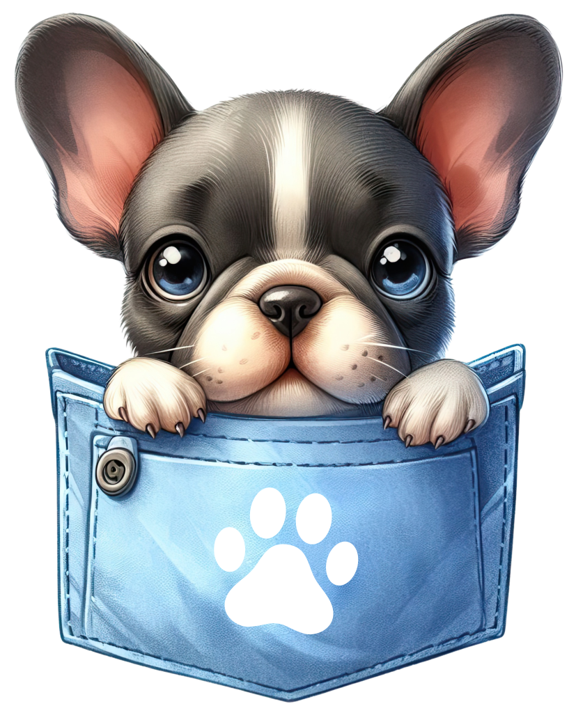DTF Dog in a Pocket Transfer