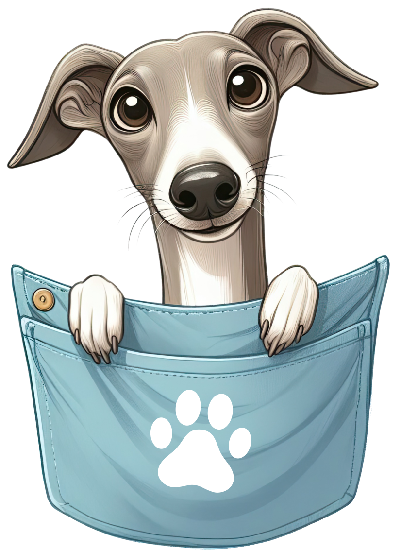 DTF Dog in a Pocket Transfer