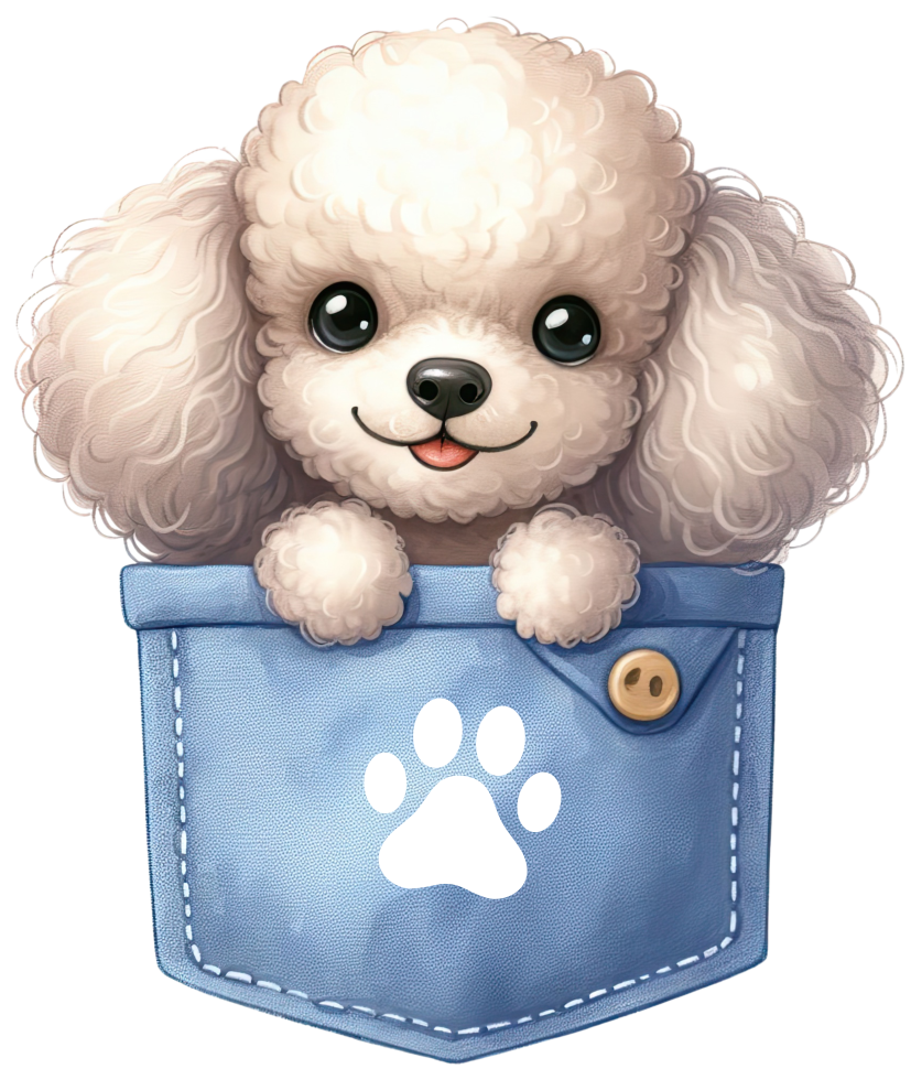 DTF Dog in a Pocket Transfer