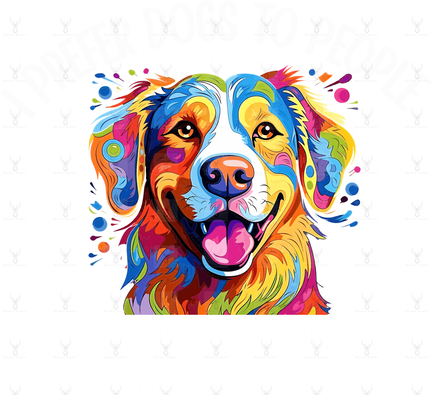 DTF I prefer dogs to people Transfer