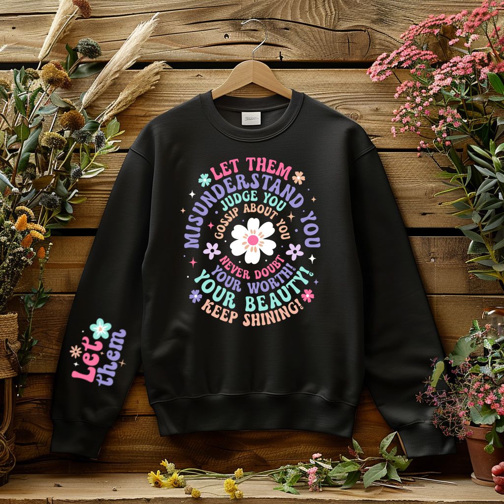 DTF Let Them Jumper & sleeve transfer - Mackie Direct