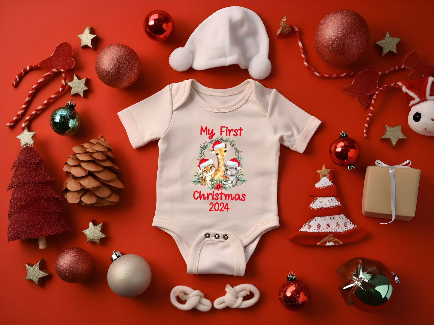 DTF My First Christmas 2024 Safari Animals