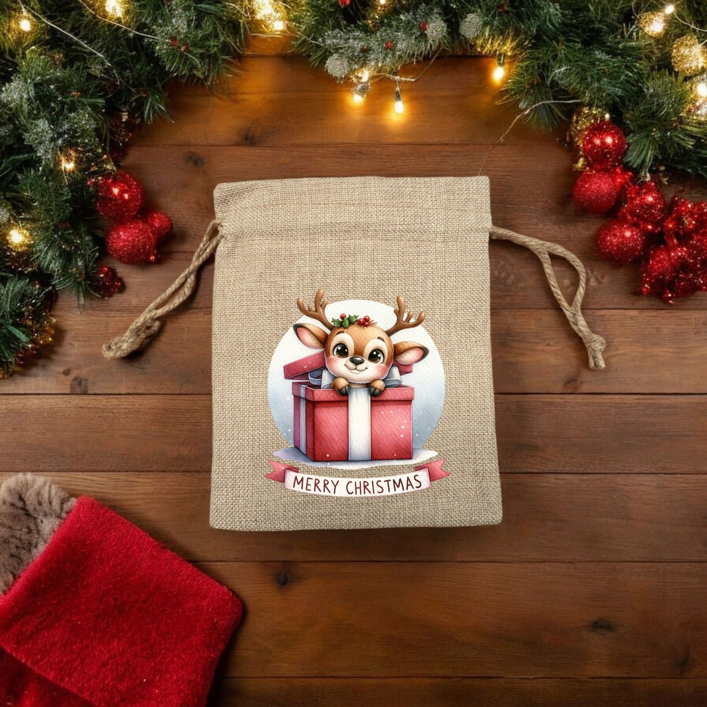 DTF Reindeer Present - Mackie DIrect