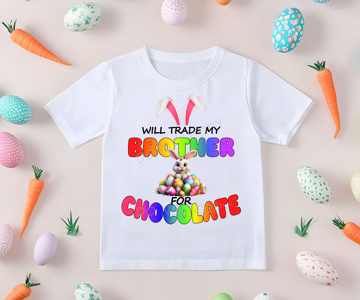 DTF Easter Rainbow Will Trade For Chocolate