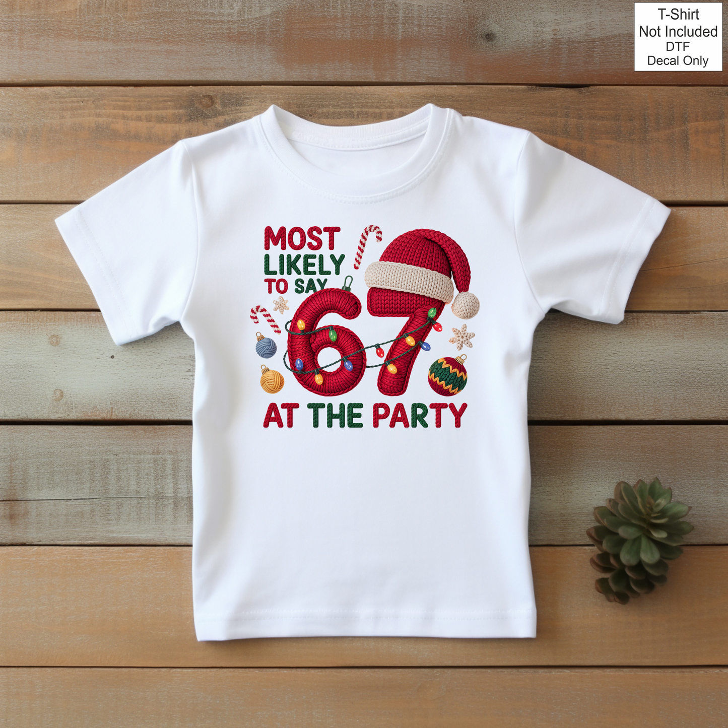 DTF Embroidery Look Christmas Six Seven