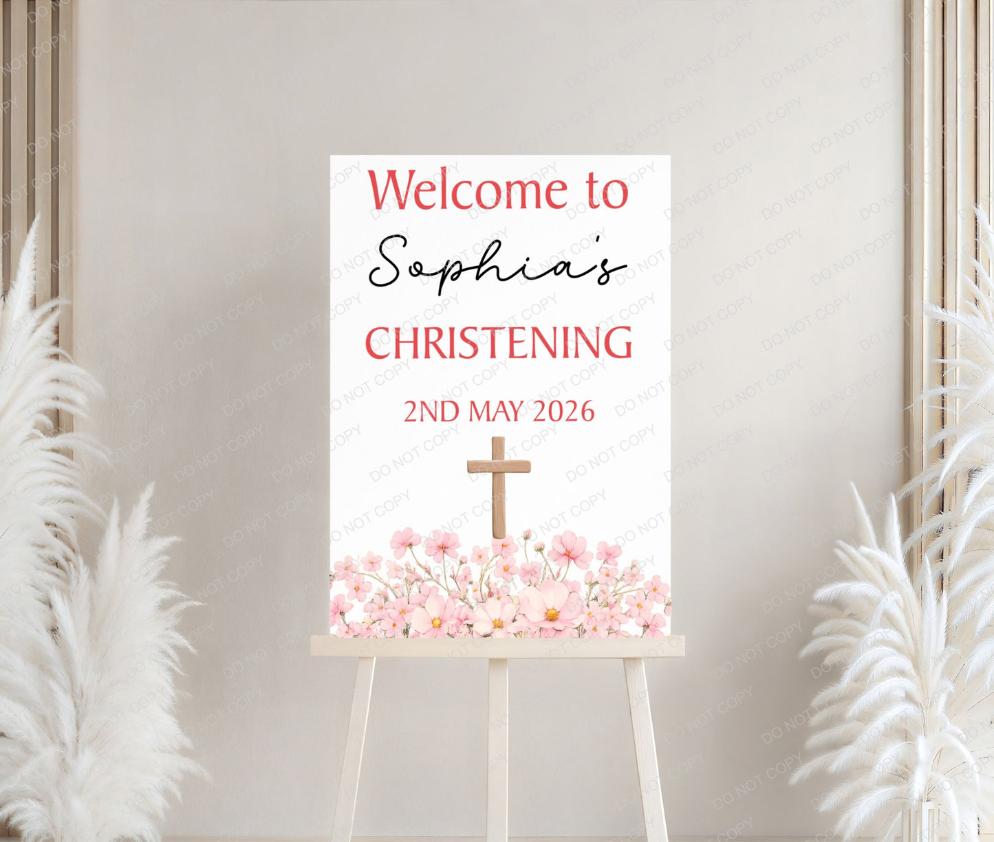 Holy Communion/Baptism/Christening Printed Board Welcome Sign - Mackie Direct