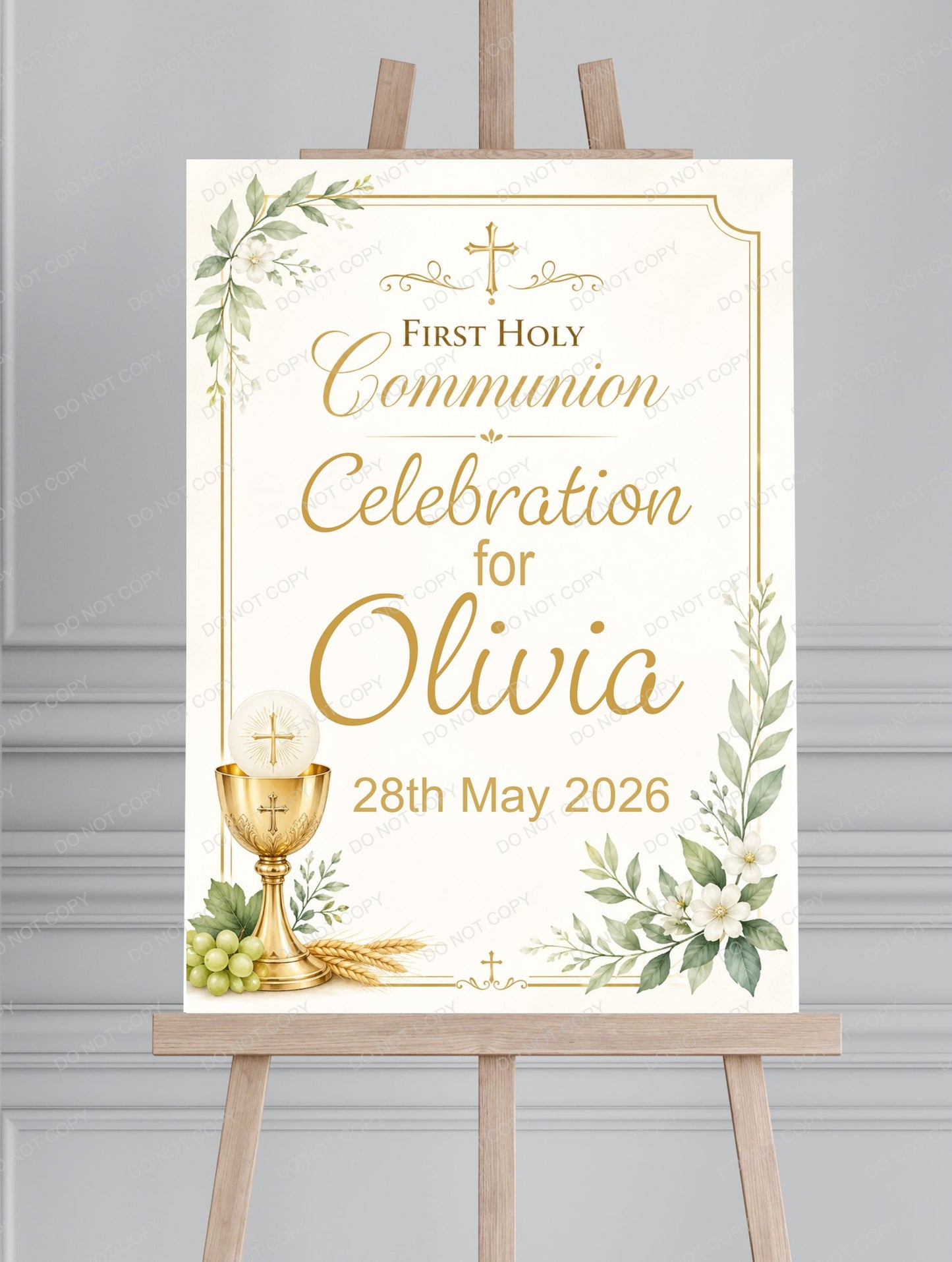 Holy Communion Printed Board Welcome Sign - Mackie Direct