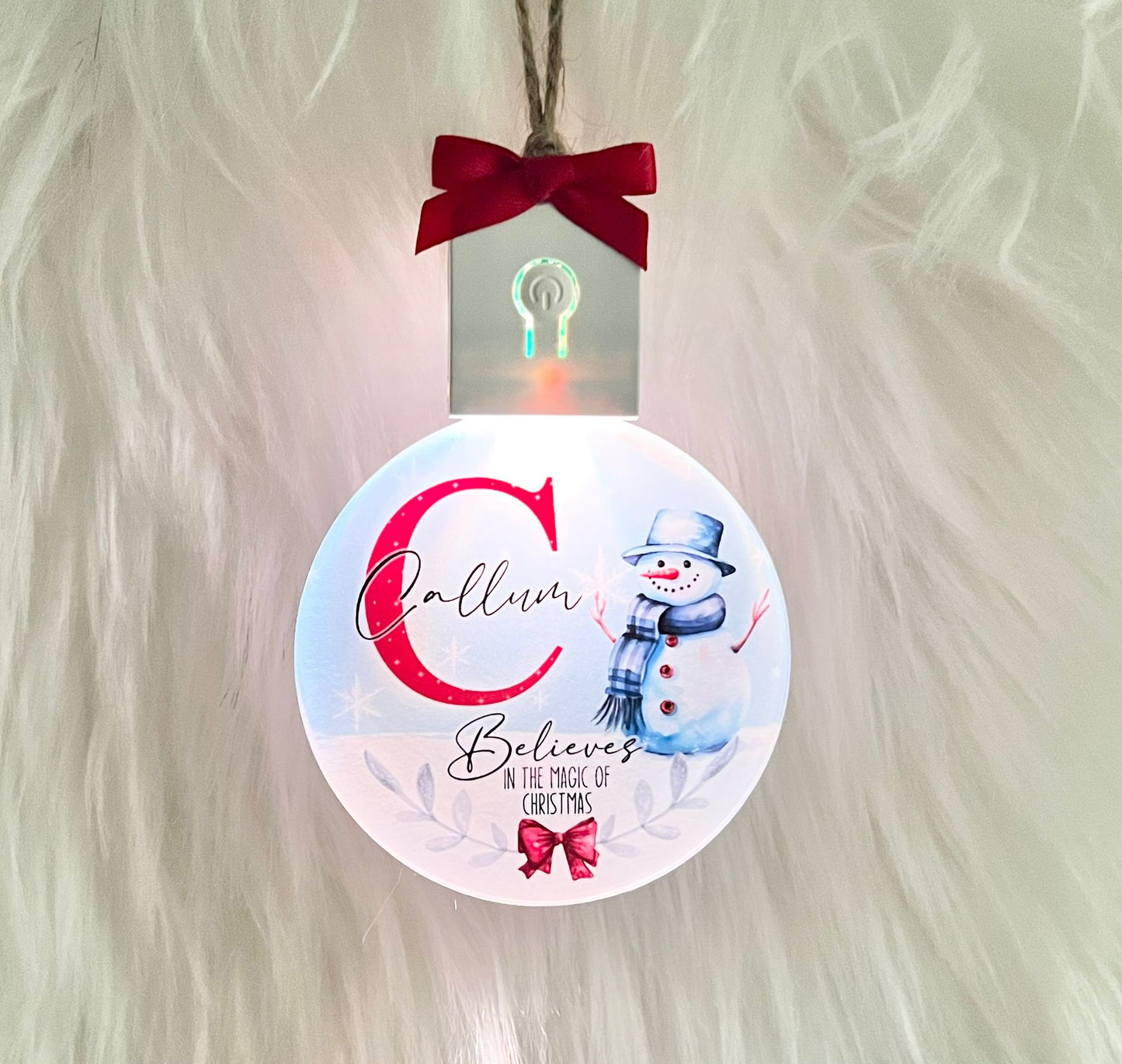 Light Up Acrylic Sublimation Coated Bauble